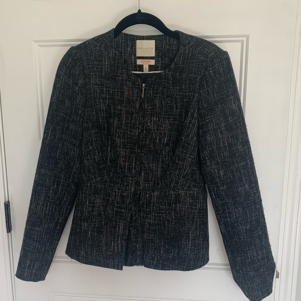 Tweed black & white blazer